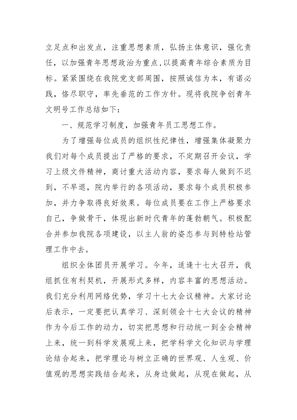 【青年文明号工作总结】青年文明号工作总结.docx_第2页