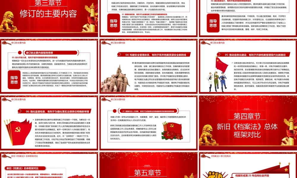 新版修订法案解读《中华人民共和国档案法》修订宣传PPT模板.pptx