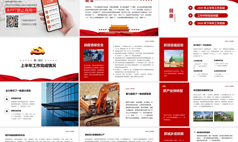 2020年党建半年工作总结及下半年计划ppt.pptx