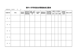 中小学学校管理综合排查记载表.xls