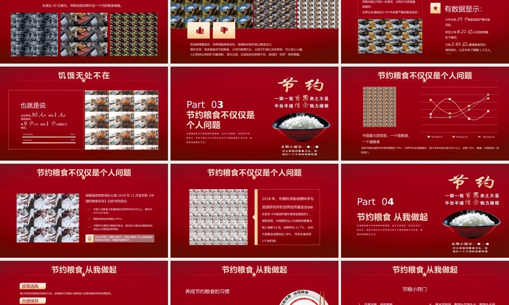主题班会节约粮食一种生活习惯PPT模板.pptx