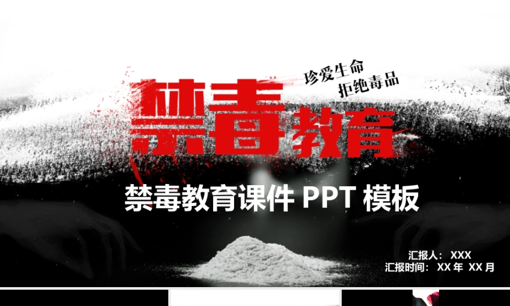 禁毒教育课件PPT模板.pptx