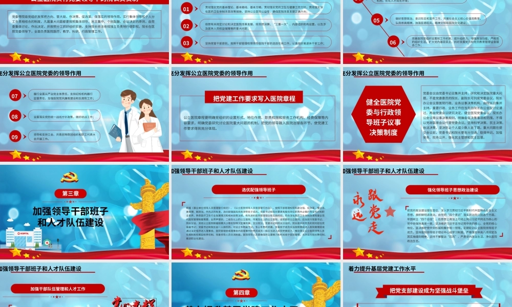 关于加强公立医院党的建设工作的意见党建PPT模板.pptx