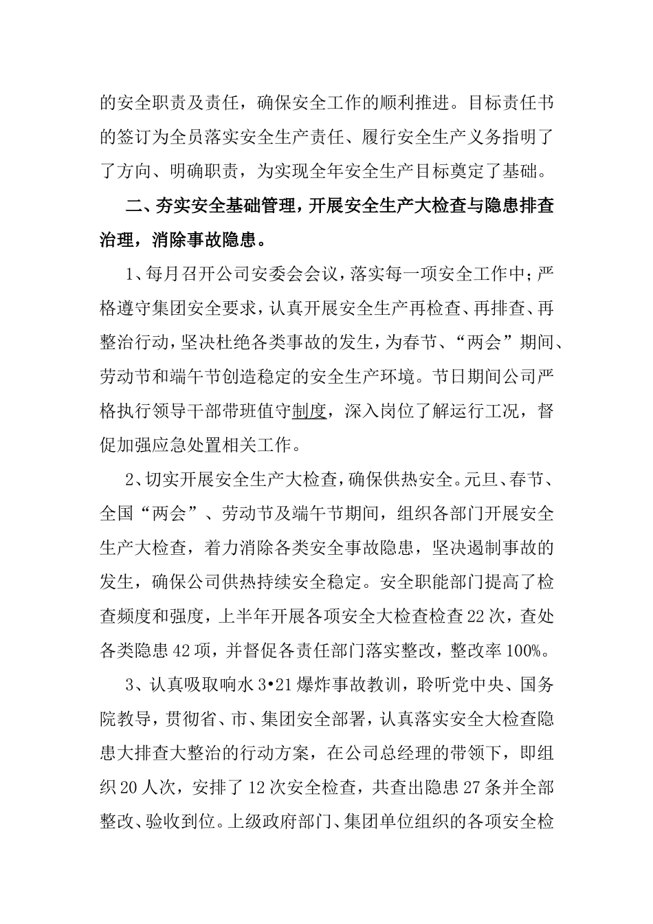 2019上半年公司安全生产工作总结.doc_第2页