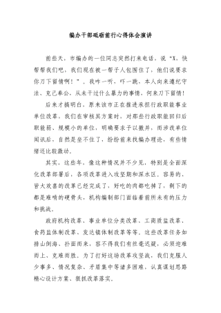编办干部砥砺前行心得体会演讲.docx