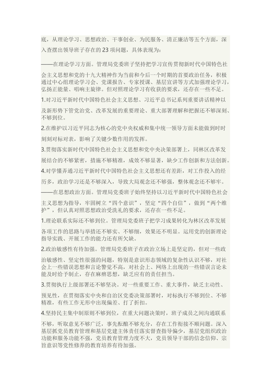管理局领导班子检视剖析材料.docx_第3页