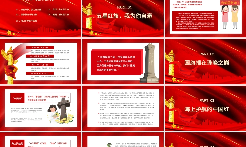 红色大气弘扬爱国主义精神教育课件PPT模板.pptx