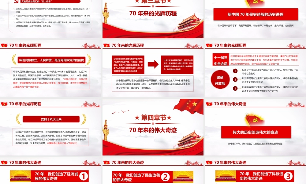 热烈庆祝中华人民共和国成立70周年ppt模板.pptx