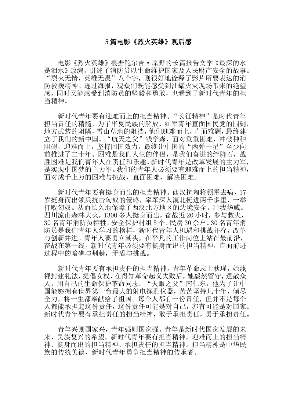 5篇电影《烈火英雄》观后感.doc_第1页