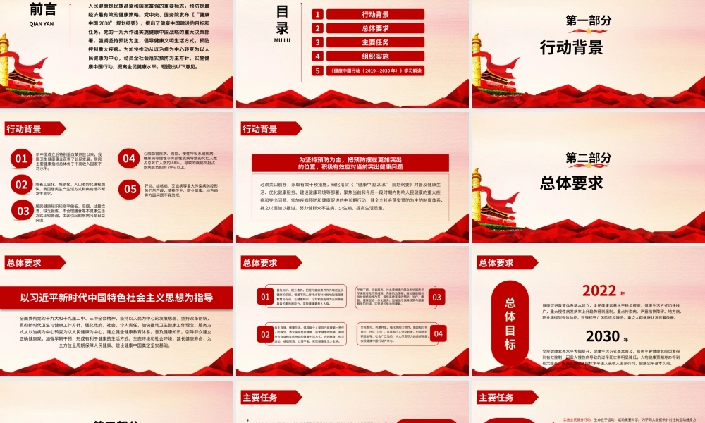 党建党政党课健康中国2030规划纲要PPT模板.pptx