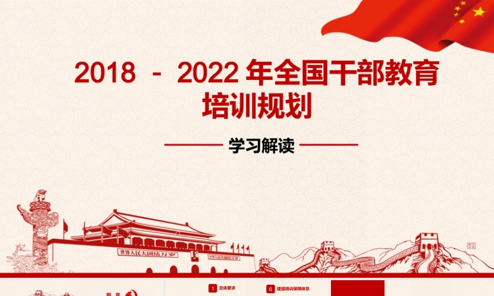 202×-2022年全国干部教育培训规划学习解读精选PPT课件.pptx