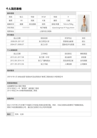 2019年新整理个人简历表格.docx