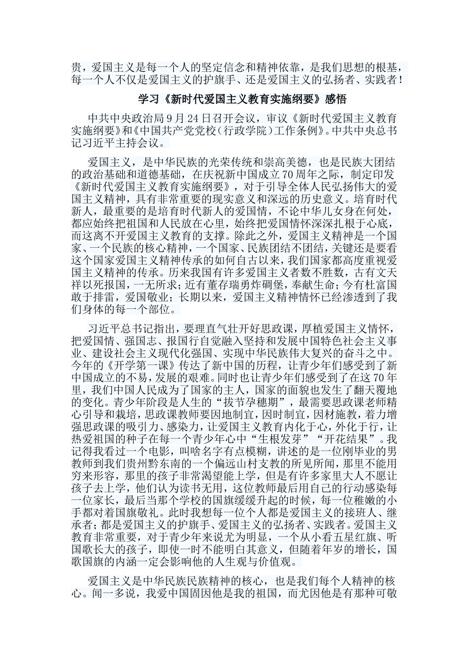 5篇学习《新时代爱国主义教育实施纲要》感悟.doc_第3页