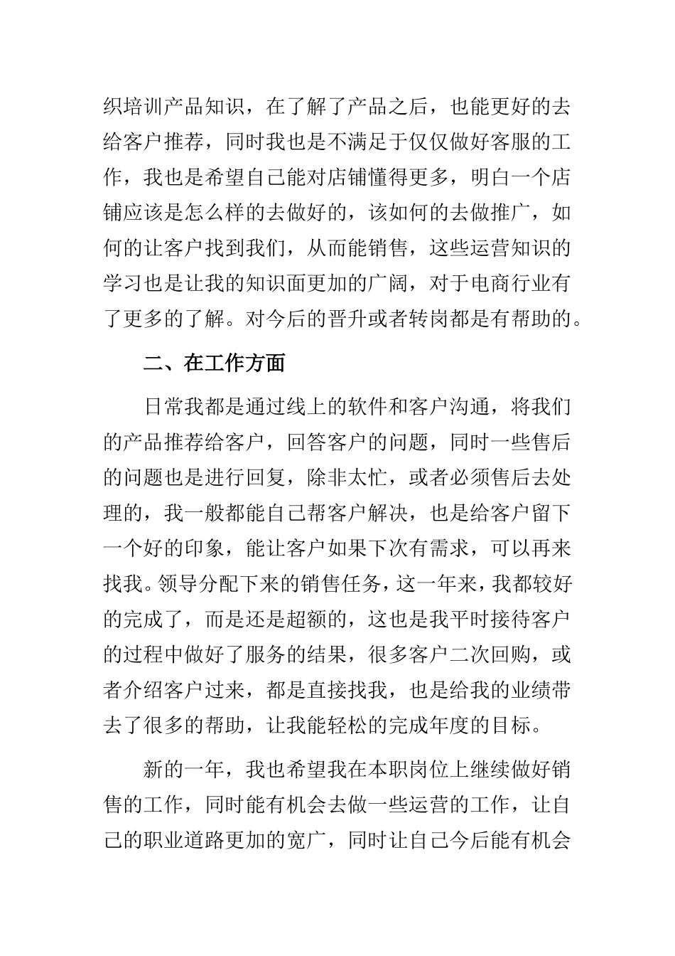 电商客服个人年终工作总结与电脑城销售人员年终工作总结两篇.doc_第2页