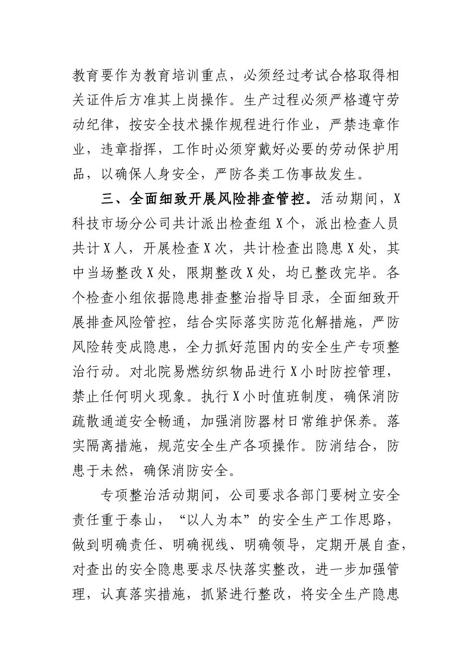 公司安全生产专项整治行动总结汇报.docx_第2页