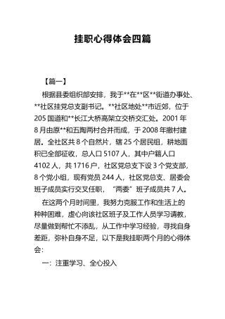 挂职心得体会四篇.docx