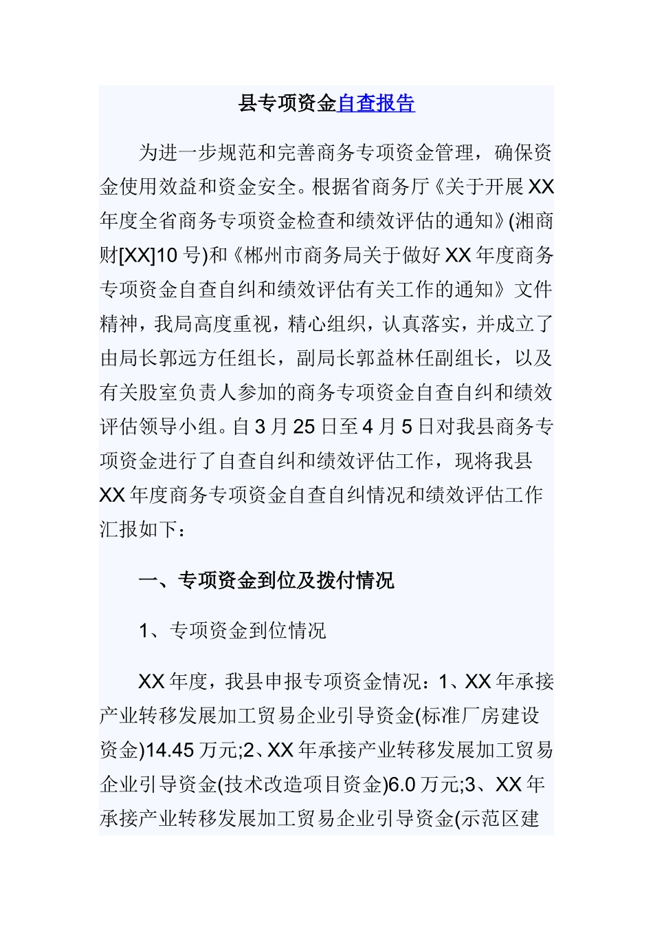 202×专项资金自检自查报告三篇.doc_第3页