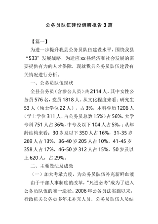 公务员队伍建设调研报告3篇.doc