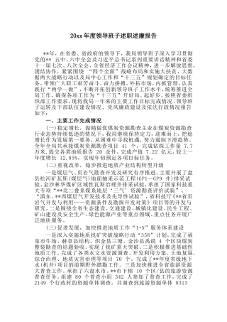 20xx年度领导班子述职述廉报告.doc