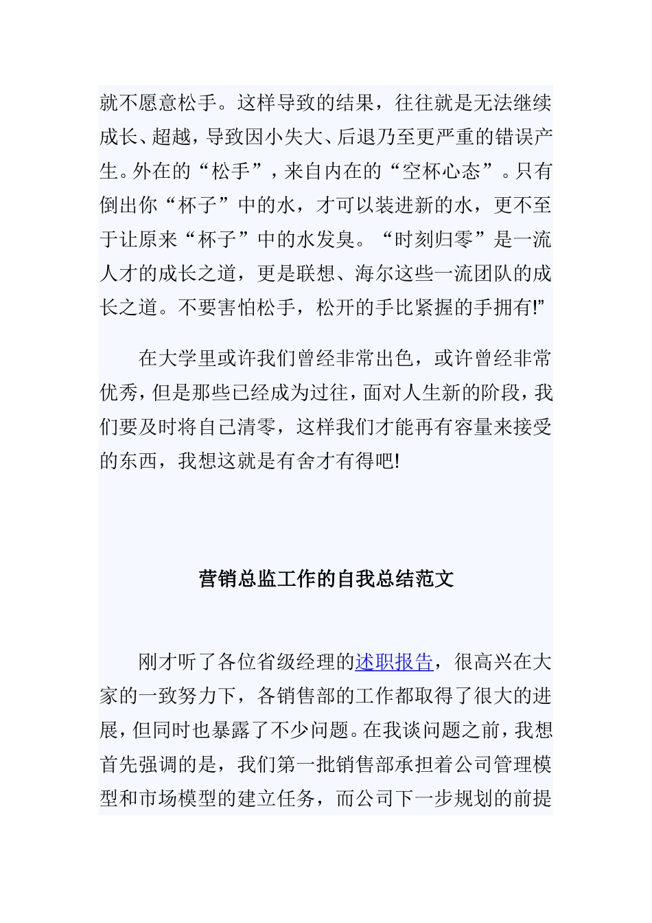 商场员工与营销总监工作的自我总结范文两篇.doc_第3页