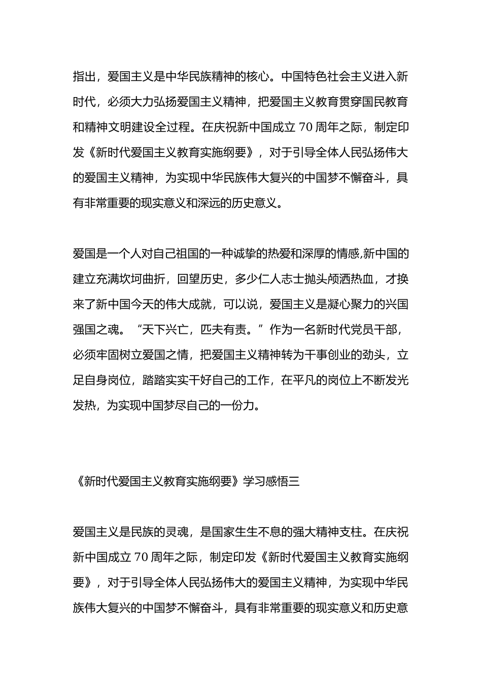 《新时代爱国主义教育实施纲要》学习感悟汇篇.docx_第3页