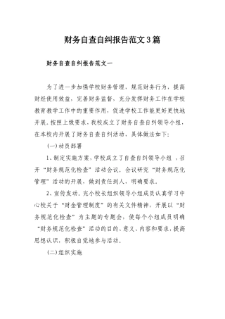 财务自查自纠报告范文3篇.doc
