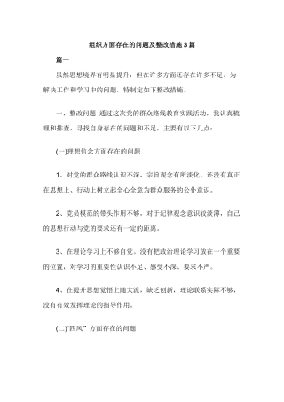 组织方面存在的问题及整改措施3篇.docx