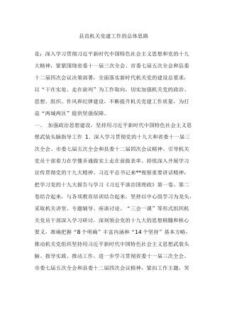 县直机关党建工作的总体思路.docx