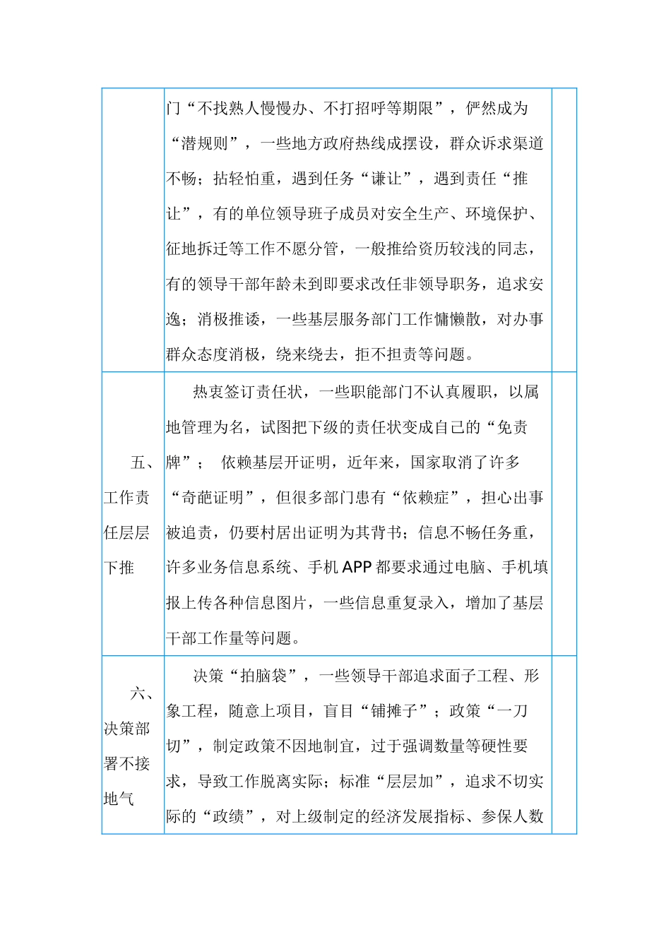 2019查摆的形式主义官僚主义问题.docx_第3页