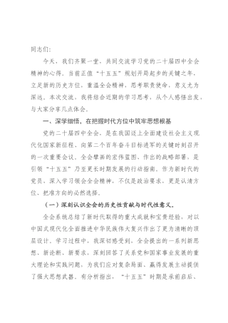 专题党课：深入学习贯彻党的二十届四中全会精神 在“十五五”新征程上砥砺前行.docx