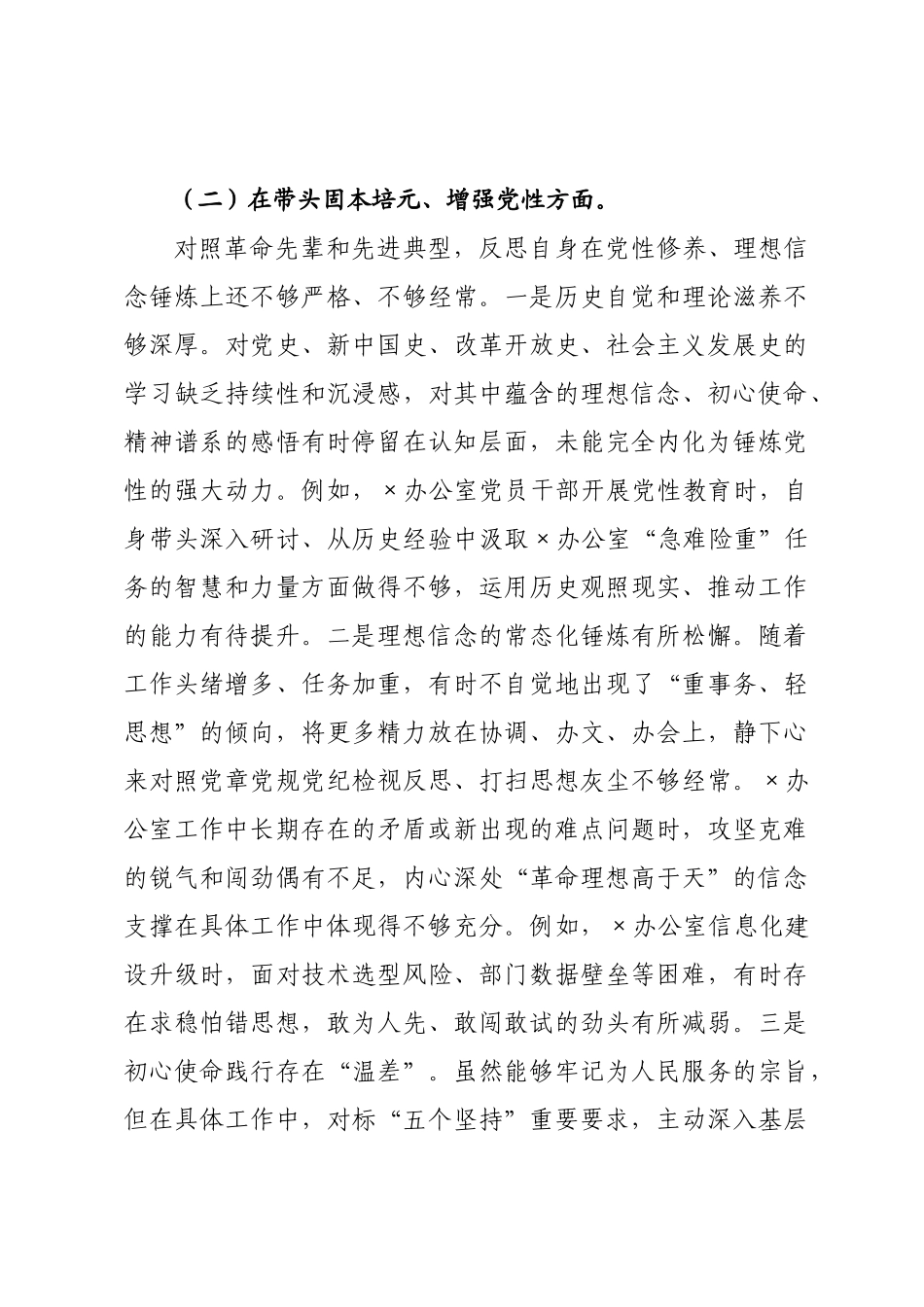 政府主任2026年度民主生活会对照检查材料.docx_第3页