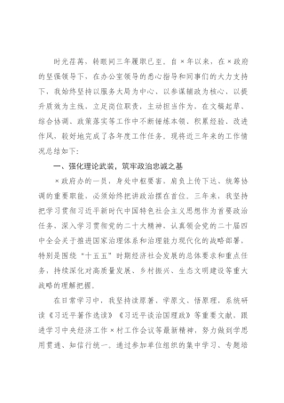 政府办公室成员近三年个人工作总结（—2026年）.docx