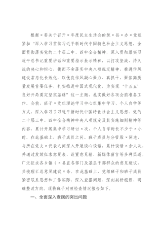 政党组2026年度民主生活会对照检查材料(带案例).docx