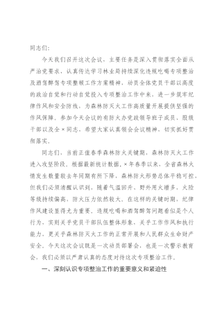 在违规吃喝专项整治及酒驾醉驾专项整顿工作会议上的讲话.docx