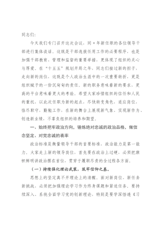 在2026年新任职领导干部集体谈话会议上的讲话.docx