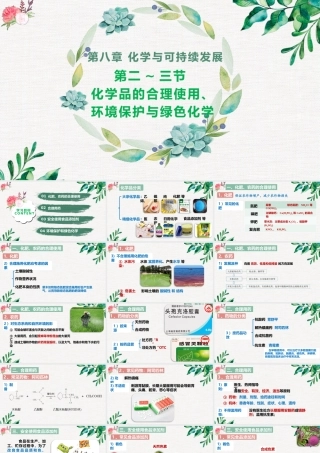 8.2-8.3 化学品的合理使用和绿色化学- 高一化学同步课堂精品课件（人教版2019必修第二册）.pptx