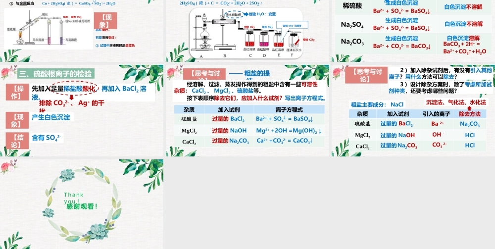 5.1.2  硫酸-  高一化学同步课堂精品课件（人教版2019必修第二册）.pptx