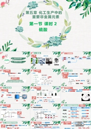 5.1.2  硫酸-  高一化学同步课堂精品课件（人教版2019必修第二册）.pptx