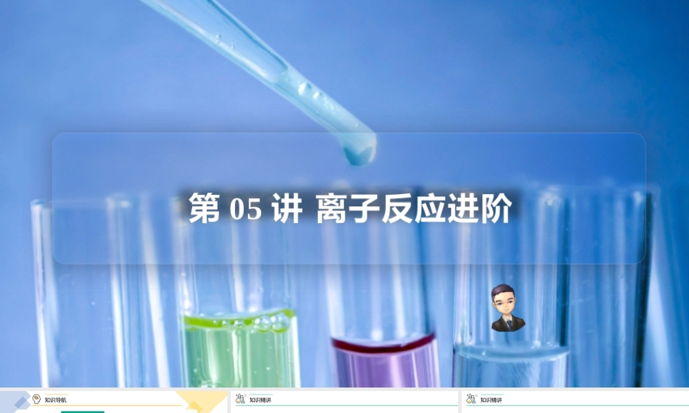 第05讲 离子反应进阶（PPT课件）-【帮课堂】2021-2022学年高一化学必修第一册精品讲义（人教版2019）.pptx