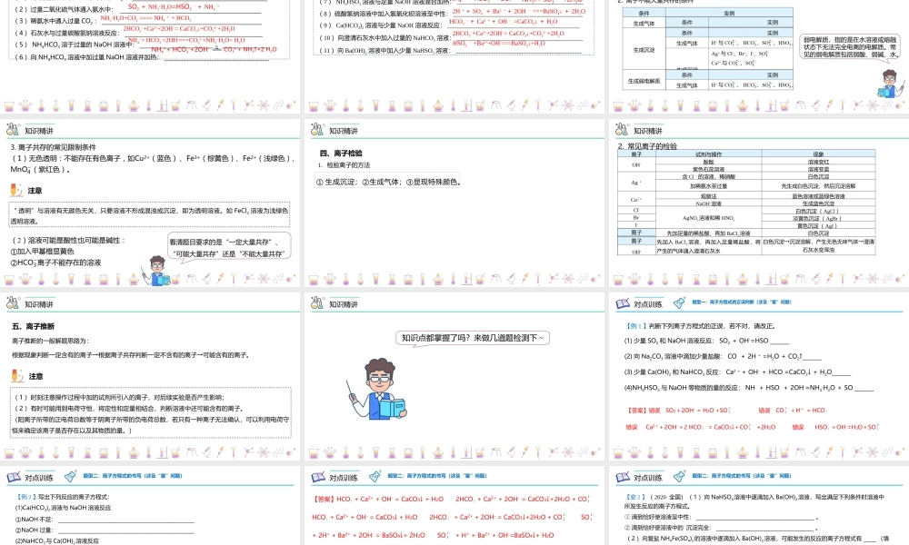 第05讲 离子反应进阶（PPT课件）-【帮课堂】2021-2022学年高一化学必修第一册精品讲义（人教版2019）.pptx