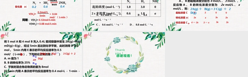6.2.1  化学反应速率- 高一化学同步课堂精品课件（人教版2019必修第二册）.pptx