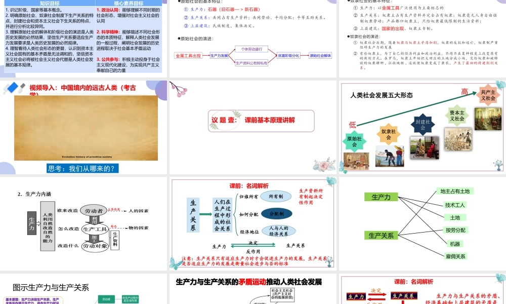 1.1++原始社会2021-2022学年高一政治名师精讲课件（统编版必修1）【学科网名师堂】.pptx