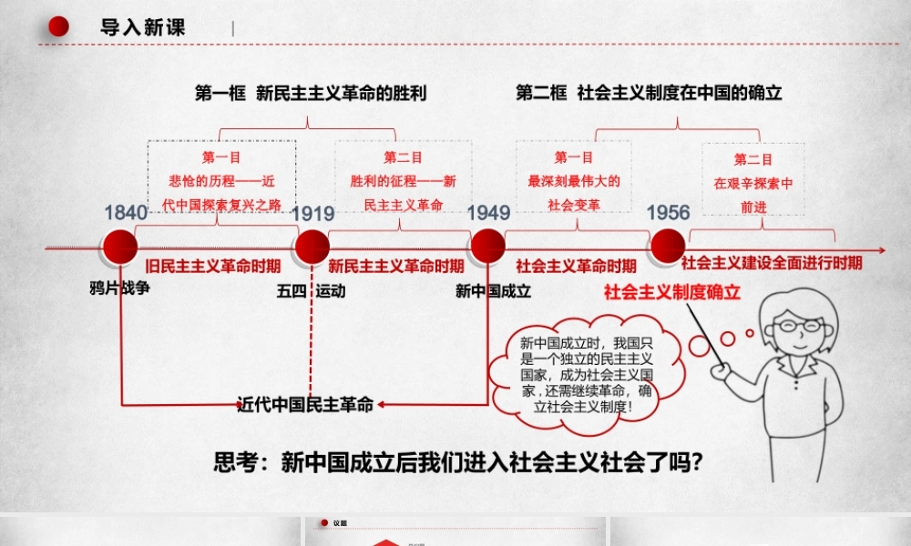 2.2社会主义制度在中国确立（课件＋视频）-【名师备课帮】2022-2023学年高一政治上学期议题式教学模范课件＋教学设计＋课时训练（统编版必修1）.pptx