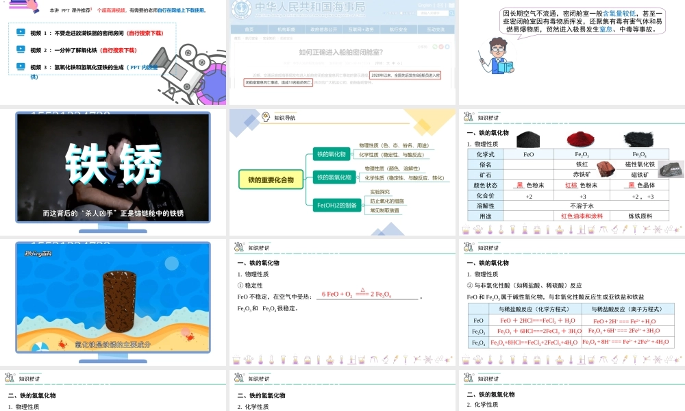 第21讲 铁的重要化合物（PPT课件）-【帮课堂】2021-2022学年高一化学必修第一册同步精品讲义（人教版2019）.pptx