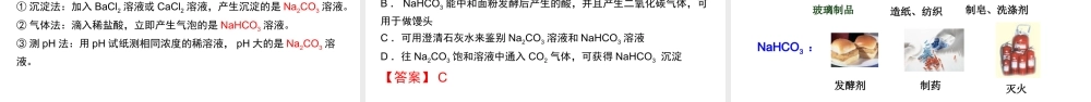 2.1.3 碳酸钠和碳酸氢钠（教学课件）- 高一化学同步教学课堂（人教版2019必修第一册）.pptx
