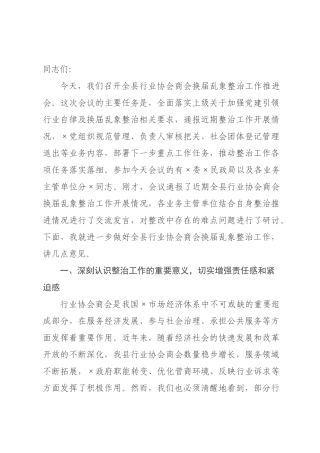 在全×行业协会商会2026年换届乱象整治工作推进会上的讲话.docx