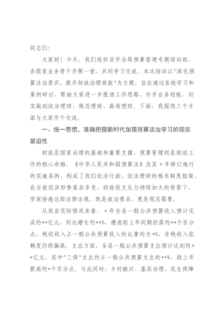 在2026年财政×预算管理专题培训班上的讲话_.docx