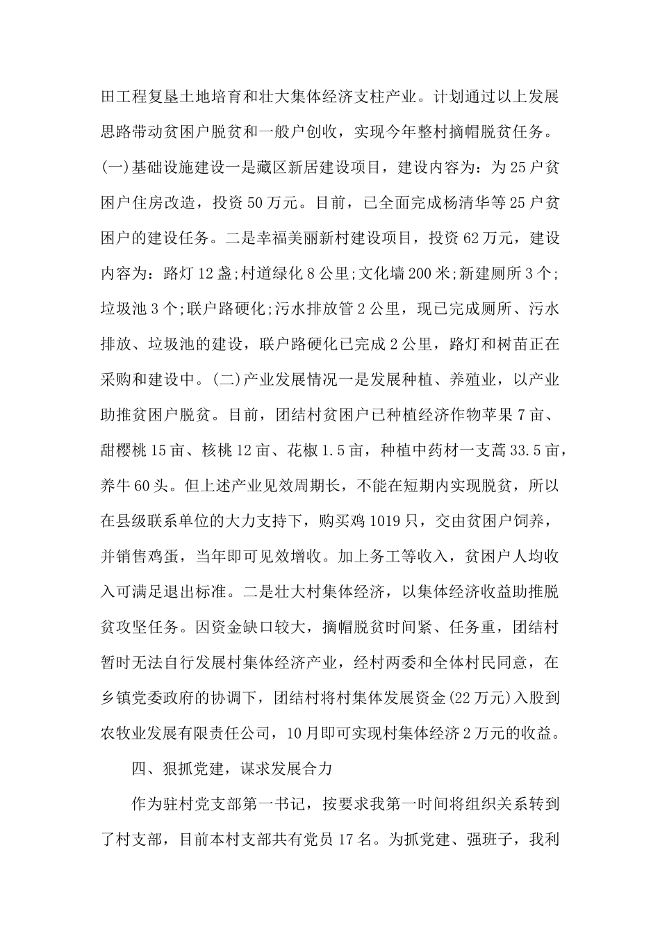 2019年驻村第一书记述职报告5篇.docx_第3页