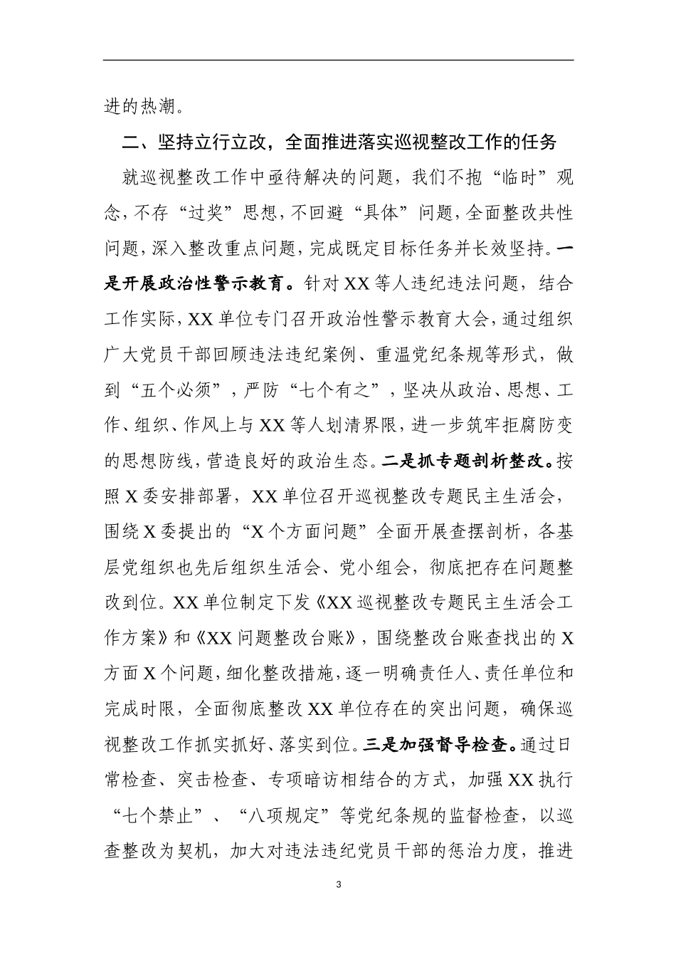 巡视整改工作推进情况汇报（范文）_第3页