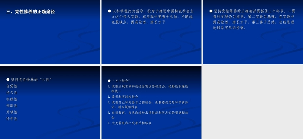 党员干部的党性修养与自我完善下